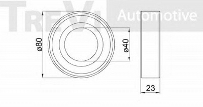 TREVI AUTOMOTIVE wb1223 -  Комплект подшипника ступицы колеса
